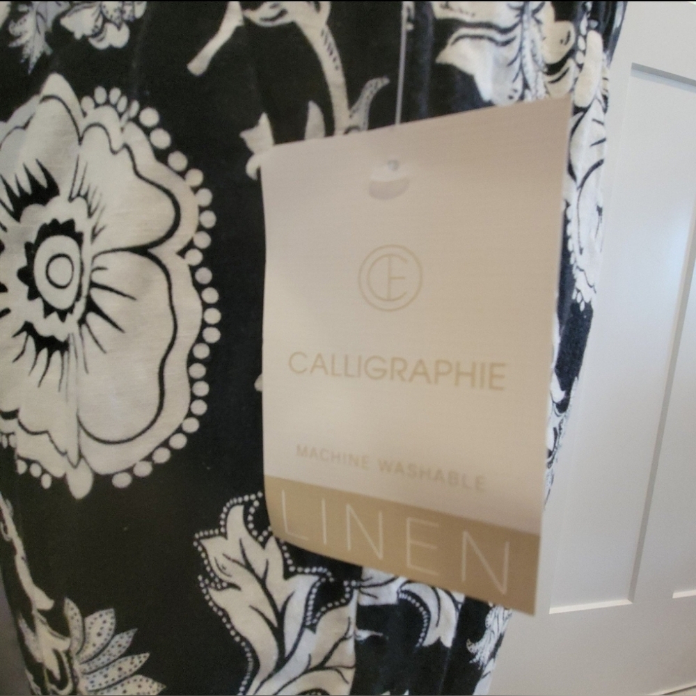 NWT 3X Calligraphie Linen Pants - Picture 5 of 7